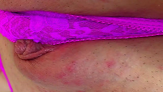 Arielle Lane - Sheer Pink Thong Try on