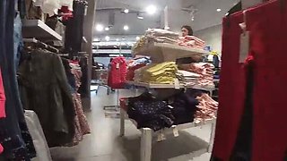 Public Mall Sex with Melody, Sissi & Shane - Upskirt No Panties, Facial Cumshot & Risky Cumwalk