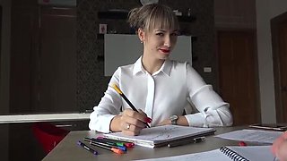 Teacher Fulfills College Boy's Foot Fetish Fantasy in HD