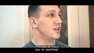 Cuck4k. russian Double Penetration 3some organised by a caring husband