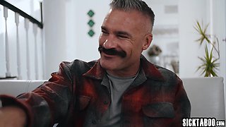 Petite teen twin stepsisters Lulu Chu adn Asian teen Kimmy Kimm for perverted big penis stepdad Charles Dera