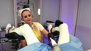 Latex Nurse Gives Sounding Catheterisation And Anal