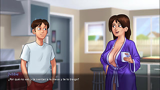 MATURE SEES ME NAKED IN THE LAUNDRY AND GETS AROUSED - SUMMERTIME SAGA