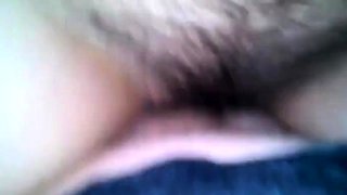 Hot chubby with hairy pussy mounts crossdresser