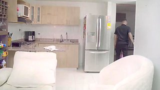 Hotwife's Kitchen Thrill with Husband Watching