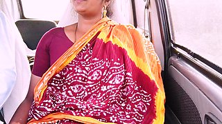 Desi Stepmom and Stepson Car Sex for Long Drive. Telugu Dirty Talks.