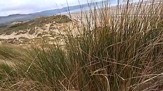 Hot British Girl with Big Ass Masturbates on Nudist Beach - HD Amateur Sex