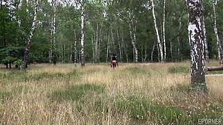 Horny lesbians outdoor soul-stirring porn scene