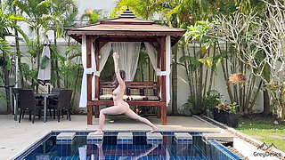 Nude Yoga: Balance Practice Workout - Grey Desire