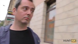 Hunt4k. chick cracks up with bf and gets banged by prosperous