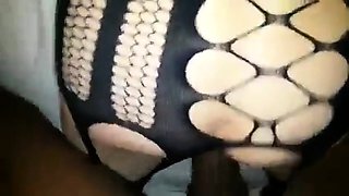 Sissy's Interracial Bareback Creampie