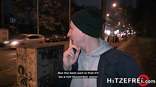 Pornstar Natalie comes with her car and is presented by Jason directly at the street: Tits, ass and cunt. - Hitzefrei