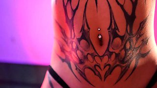 Blonde tight pussy babe solo toy fun in glamour masturbation