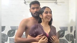 Indian desi girl riding on boyfriend dick