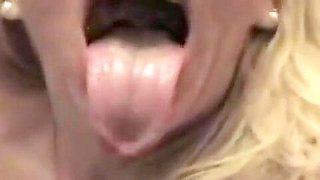 mother and daughter french kissing tongue