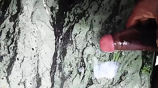 Water drained from the ground in the homemade kitchen
