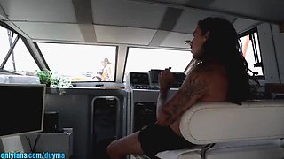 Hottie Fucks Me on Boat - Huge Cumshot on Her Big Ass Doggy Style