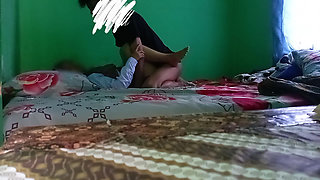 A young girl with a boyfriend on her way home from school