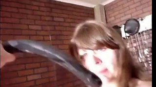 Milf slut showing her lack of a throat: Blowjob, Amateur  Chaturbate Porn