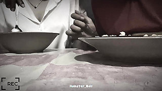 Handjob at Noodle Restaurant with Tinder Girlfriend, Outdoor!!!