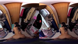 Nude asian babe VR porn video
