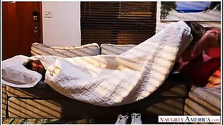 Having The House Alone Makes Chesty Brunette Squirt And Swallow Cum