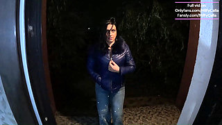 Rainy Night Fetish - Blue Downjacket, Glitter Jeans & Messy Deepthroat 308- preview