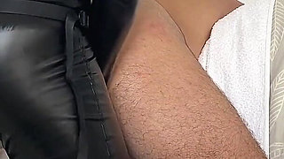 Femdom Handjob,prostate Massage and Strap-on. Medical Goves Fetish