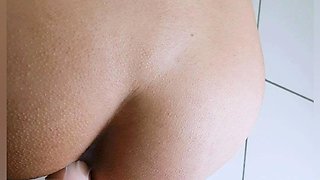 Blonde tight pussy babe solo toy fun in glamour masturbation