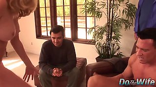 Lustful Blonde Wife Angela Attison Gets an Anal Creampie