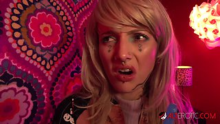 Evilyn Ink Tattoos Ivan and River Dawn Ink While Fucking the Cutie With a Strap-on - AltErotic