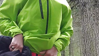Milf Julie squirts in the woods