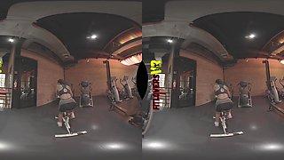 Bicycle Exercise Gaping Pussy Double Cum