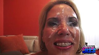 2 creampies and facial