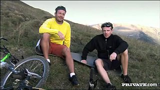 Sunny Jay Goes Mountain Biking and Meets Two Guys Who Give Her a DP - Private Porn Sex Videos