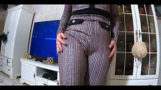 Risk in Tight Leather Cameltoe, Blowjob & Cum on My Downjacket Twice 235- Preview