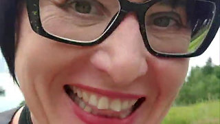 Julie naked in the car