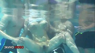 Hot Japanese Blowjob by the Pool: Suzuna Komiya's Big Tits Tease Before Intimate Oral Deli