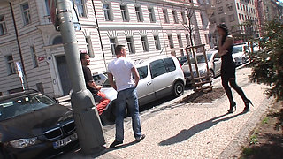 Bisex couple picked handsome stud from street for a threesome!