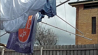 Nude House Work This Video Was a Lot of Fun. Washing My Clothes, Reaching to the Back of the Washer with My Ass in the Air