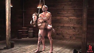 Dominated and bonded babe Nova Flame fucked by her master