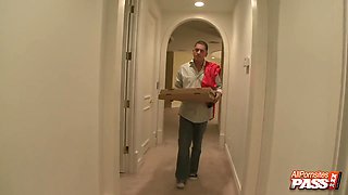 Cock Sucks The Pizza Guy With Diana Doll