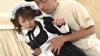 Sweet and shy maid Mizuki Hana blows a cock for jizz