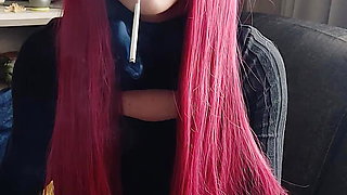 Adorable Alt Girl smoking a cig (ask me for full vid)