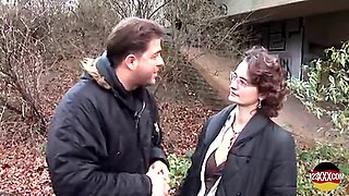 Older Woman Accepts an Offer for Sex in Public