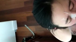 Amateur Asian GF Gives Head and Receives a Messy Facial