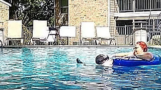 BBW Nurse Vicki Play Time in the Pool with Handsome Harry