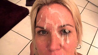 Amateur girlfriend home blowjob anal and facial cumshot