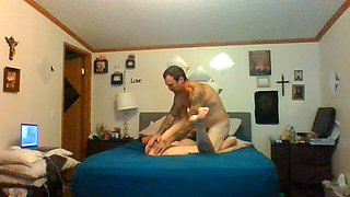 Satin Lady Gets Her First Feel of Her New Favorite Toy