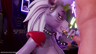 Furry fun with Oatmealpecheneg and Roxy from FNAF, featuring a big booty